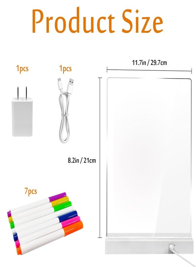 لوحة رسائل مضيئة بإضاءة ليلية LED قابلة للتخصيص مع قلم قابل للمسح، لوحة مذكرات مضيئة للغرفة، ديكور منزلي ومكتبي للنساء والرجال في عيد الأم، عيد الأب، أعياد الميلاد والذكرى السنوية - Image 2